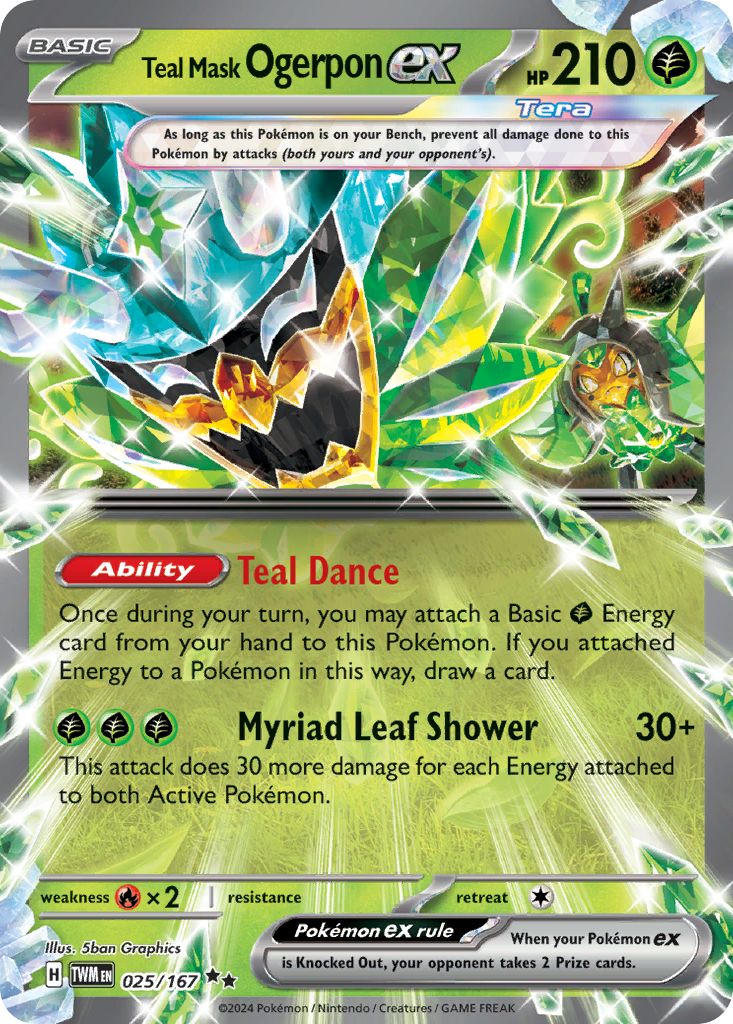25/167 [TWM] Teal Mask Ogerpon ex - Double Rare