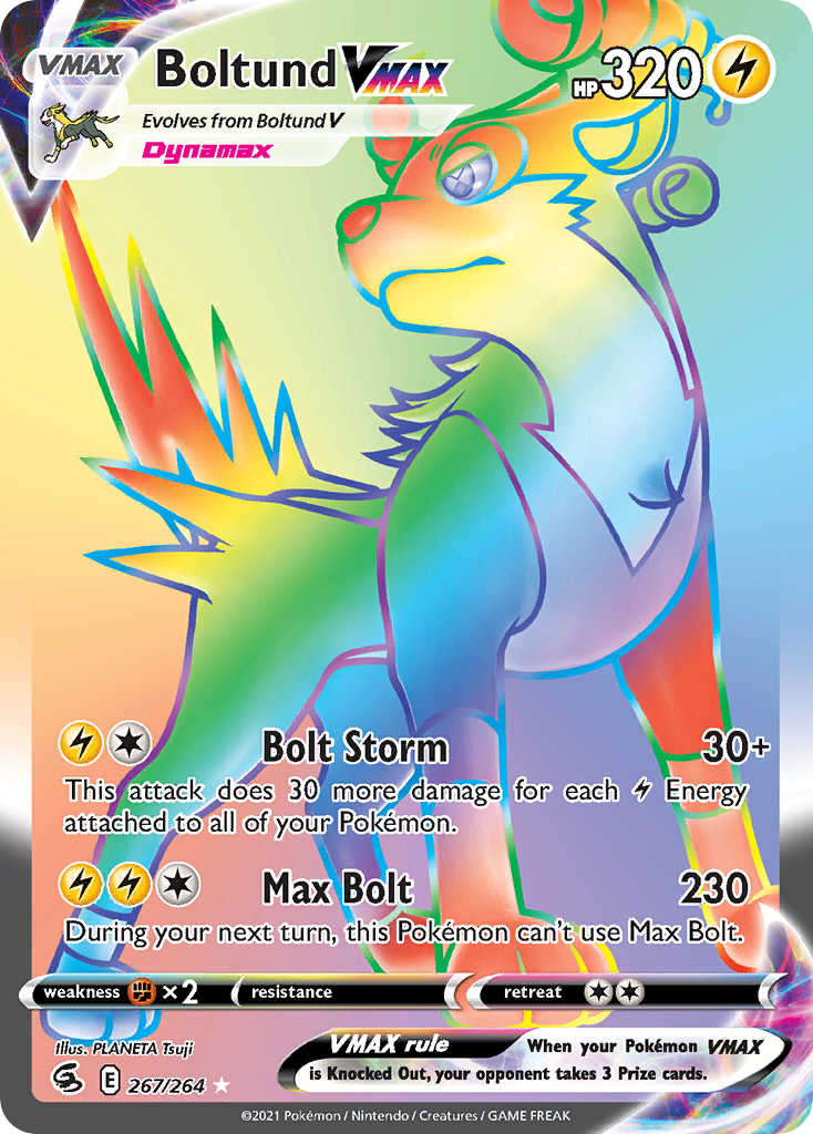 267/264 [FST] Boltund VMAX - Rare Rainbow