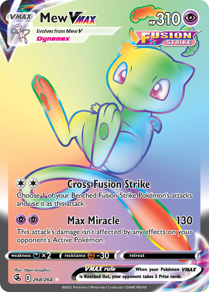 268/264 [FST] Mew VMAX - Rare Rainbow