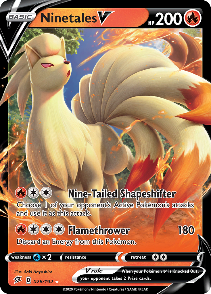 26/192 [RCL] Ninetales V - Rare Holo V