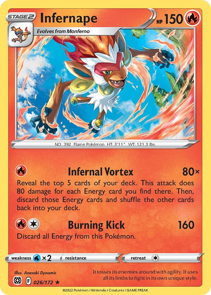 26/172 [BRS] Infernape - Rare Holo