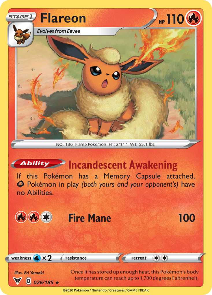 26/185 [VIV] Flareon - Rare