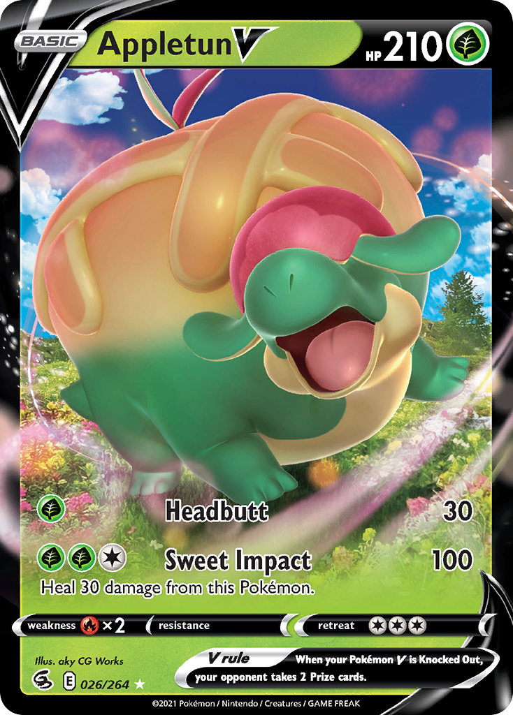 26/264 [FST] Appletun V - Rare Holo V