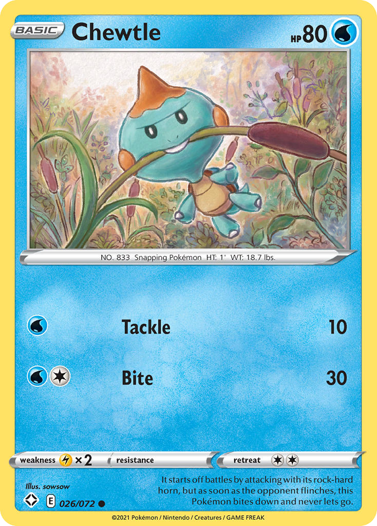 26/72 [SHF] Chewtle - Common