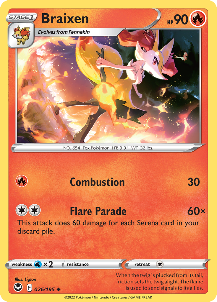 26/195 [SIT] Braixen - Uncommon