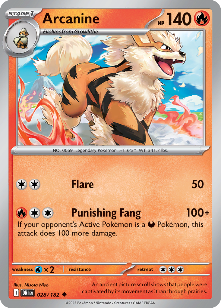 28/182 [DRI] Arcanine - Uncommon