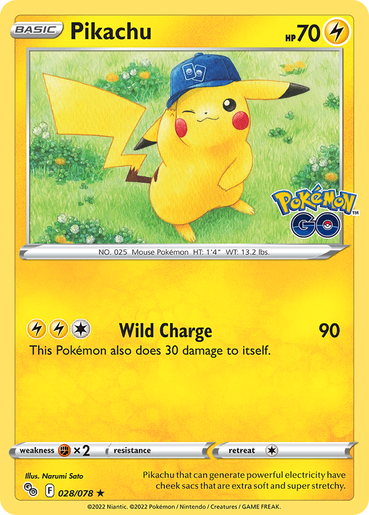 28/78 [PGO] Pikachu - Rare Holo