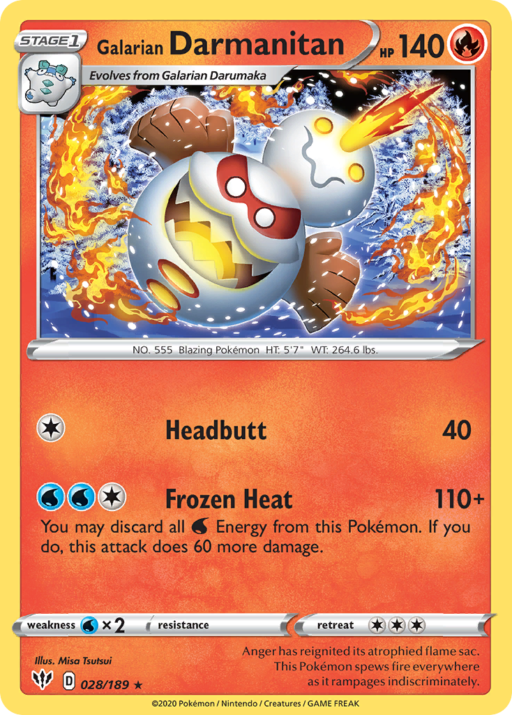 28/189 [DAA] Galarian Darmanitan - Rare