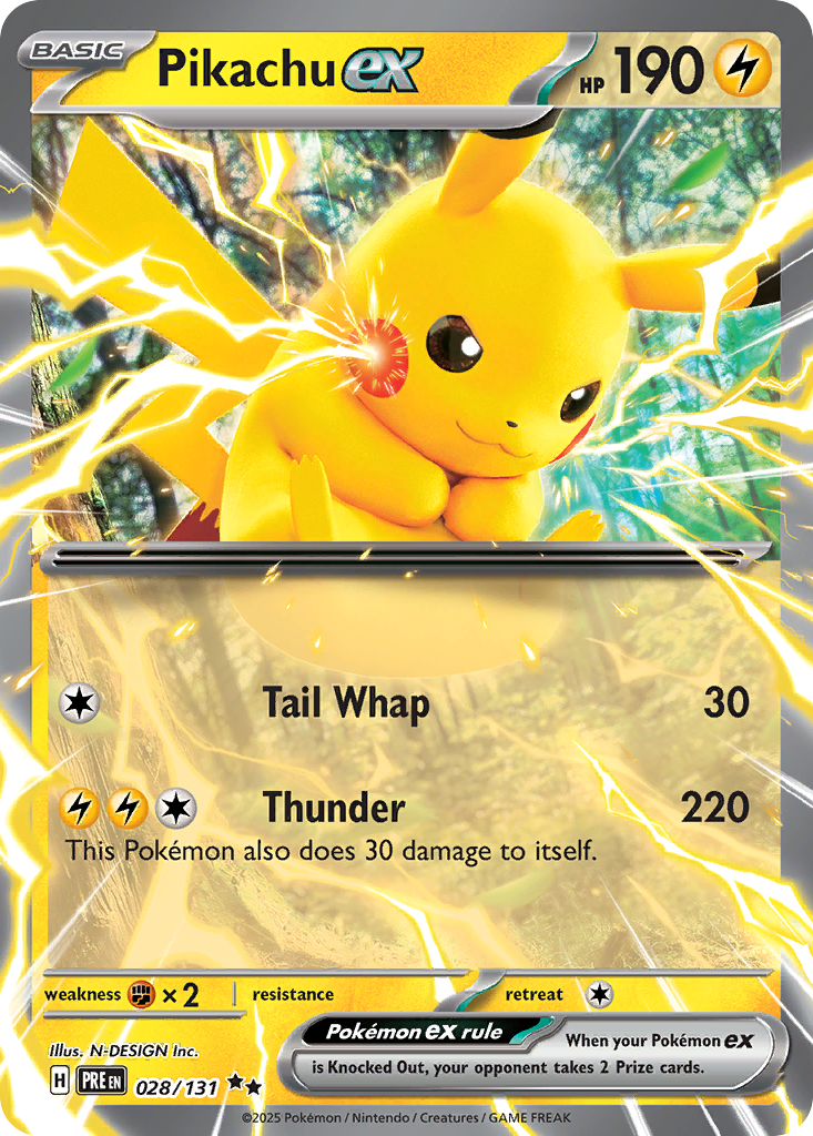 28/131 [PRE] Pikachu ex - Double Rare