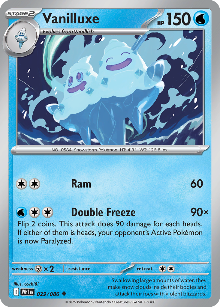 29/86 [WHT] Vanilluxe - Uncommon