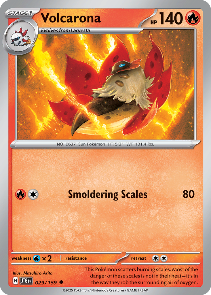 29/159 [JTG] Volcarona - Uncommon