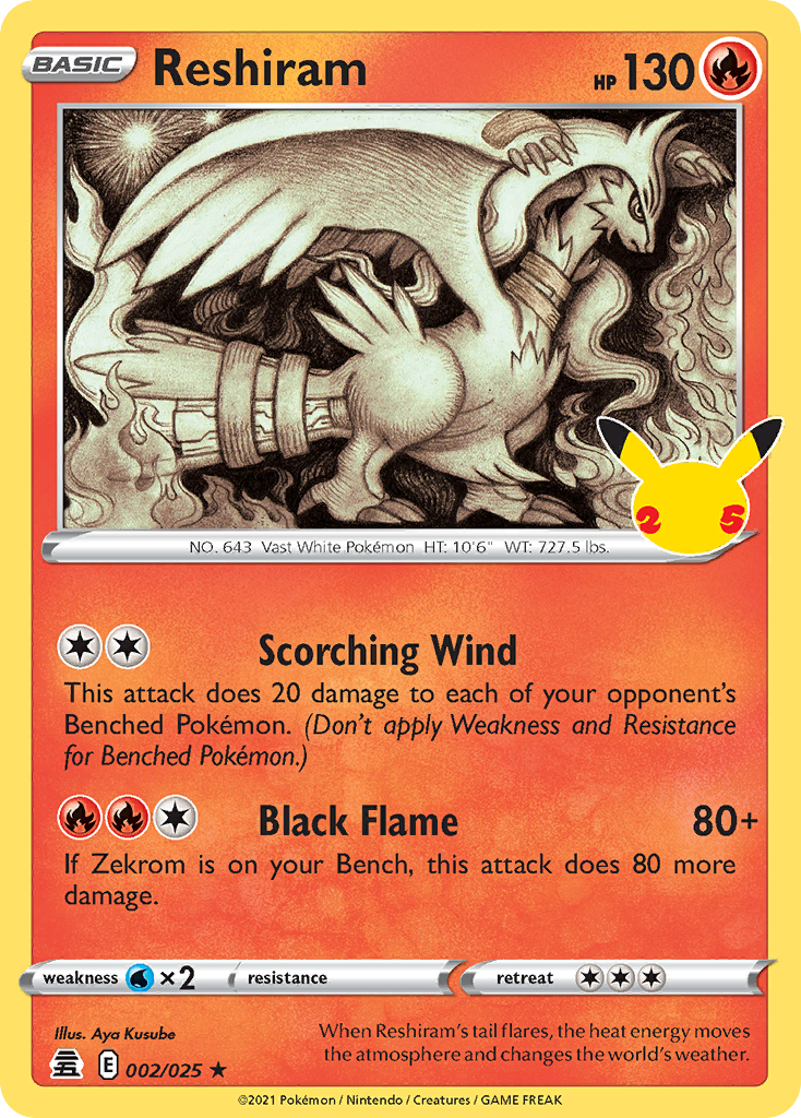 2/25 [CEL] Reshiram - Rare
