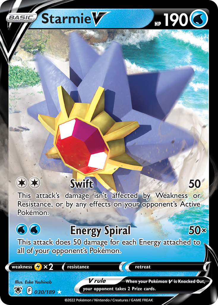 30/189 [ASR] Starmie V - Rare Holo V