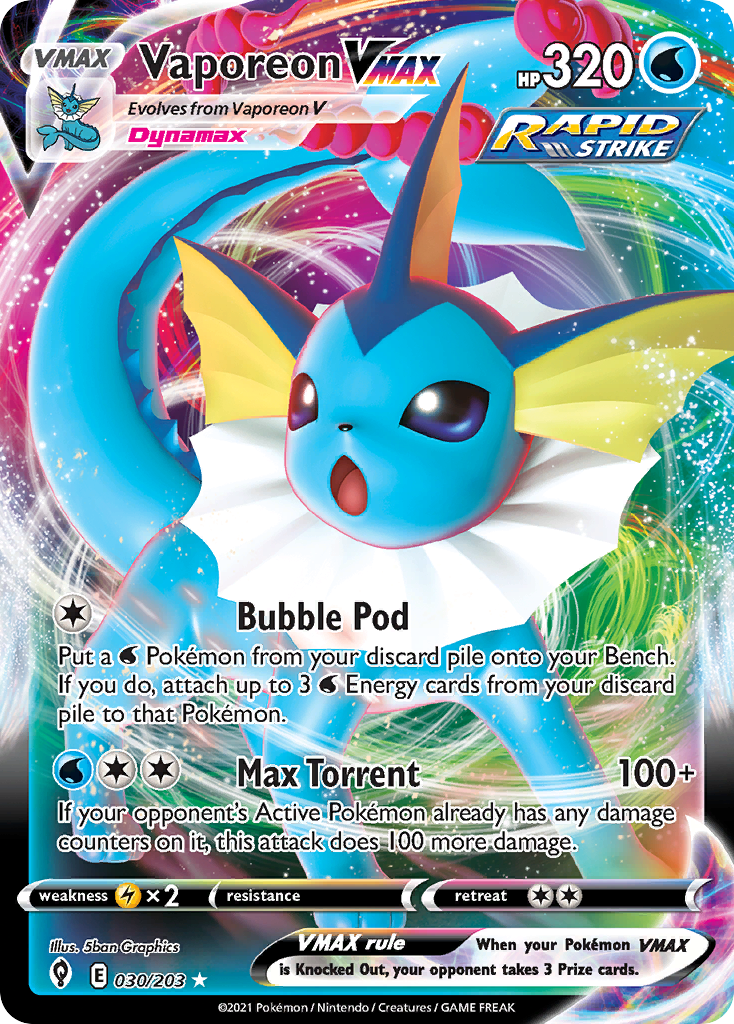 30/203 [EVS] Vaporeon VMAX - Rare Holo VMAX