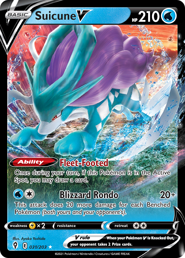 31/203 [EVS] Suicune V - Rare Holo V
