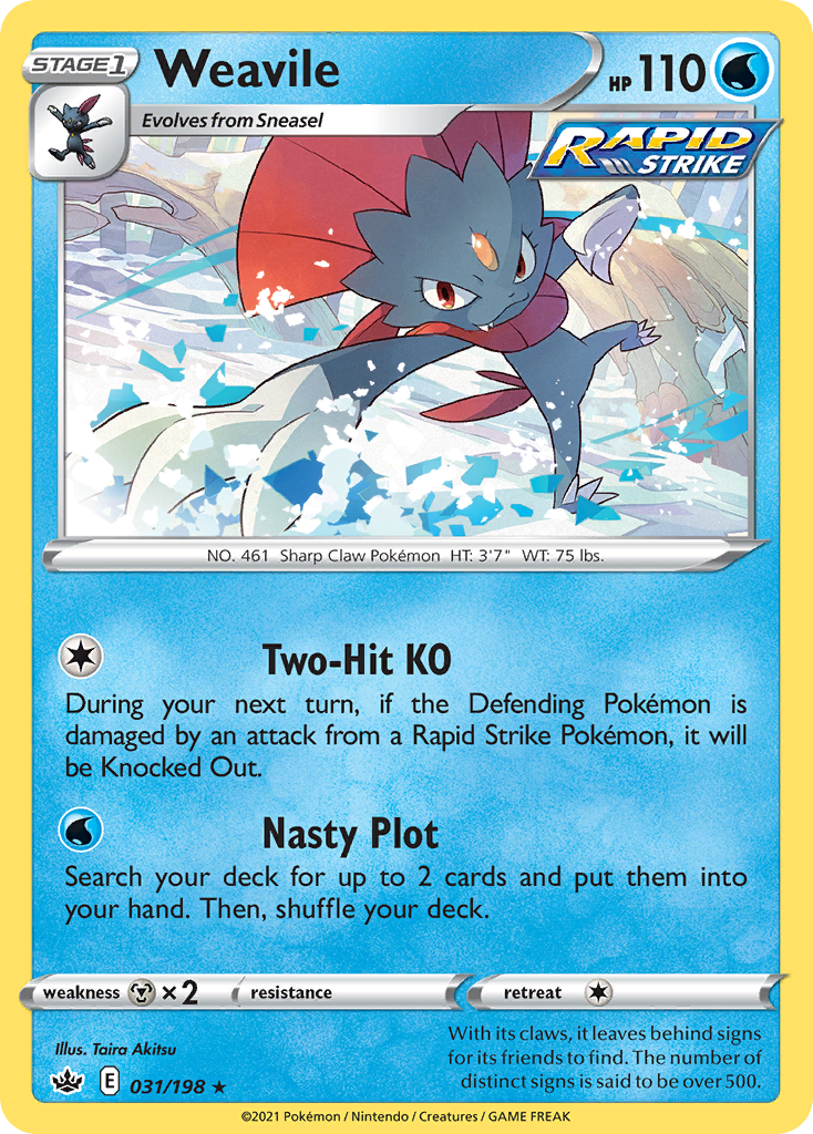 31/198 [CRE] Weavile - Rare Holo