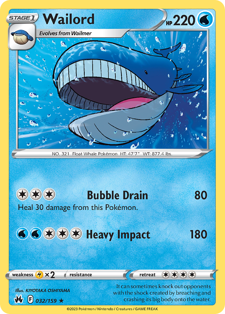 32/159 [CRZ] Wailord - Rare