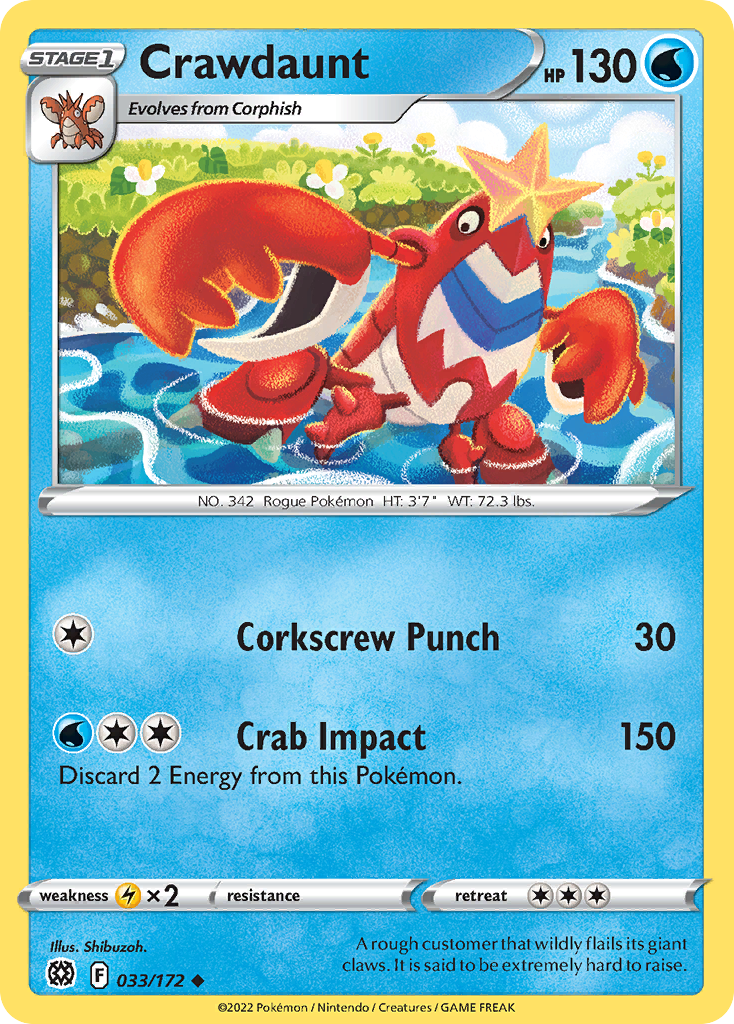 33/172 [BRS] Crawdaunt - Uncommon