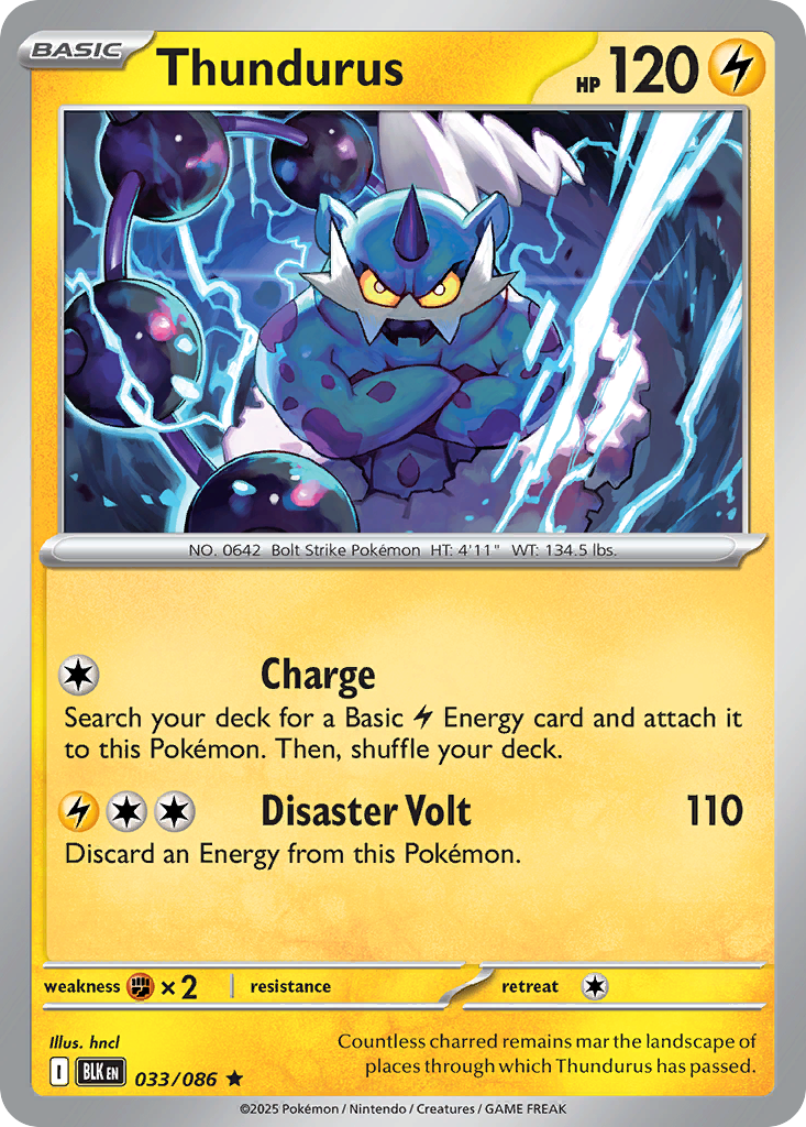 33/86 [BLK] Thundurus - Rare