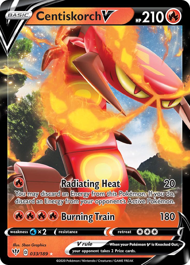 33/189 [DAA] Centiskorch V - Rare Holo V