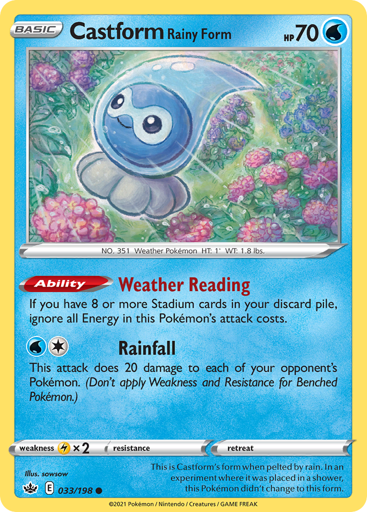 33/198 [CRE] Castform Rainy Form - Common