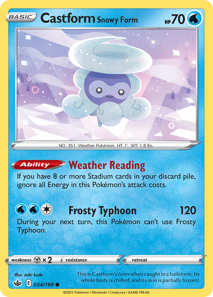 34/198 [CRE] Castform Snowy Form - Common