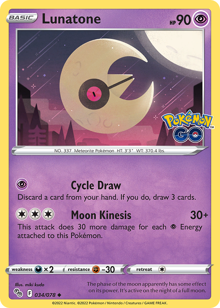 34/78 [PGO] Lunatone - Uncommon
