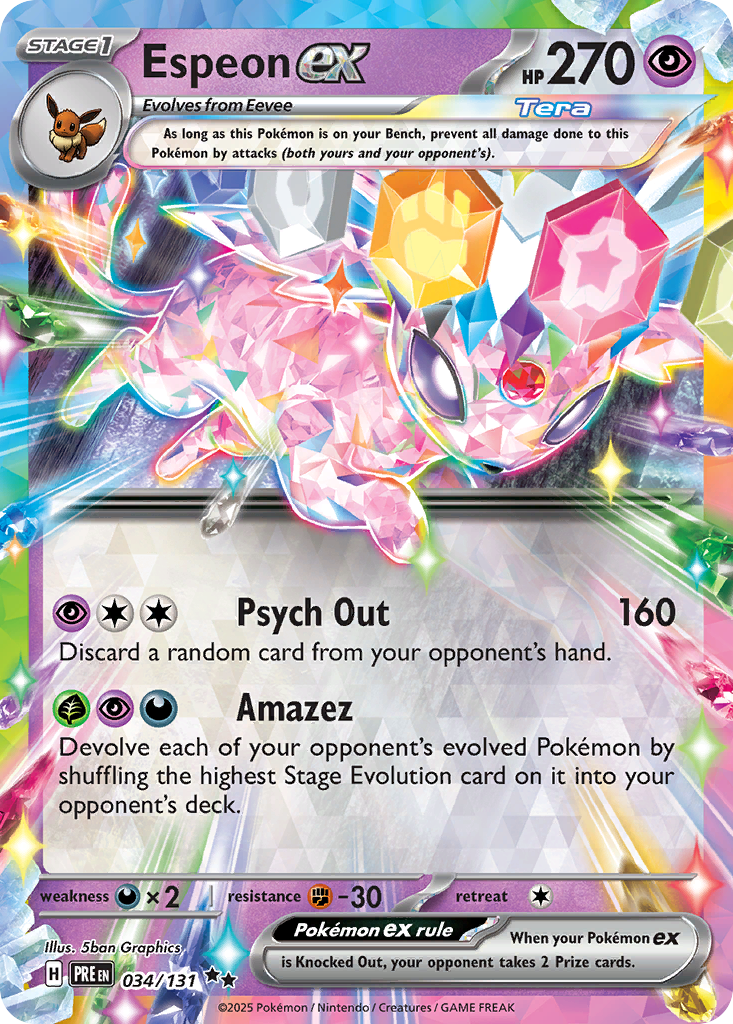 34/131 [PRE] Espeon ex - Double Rare