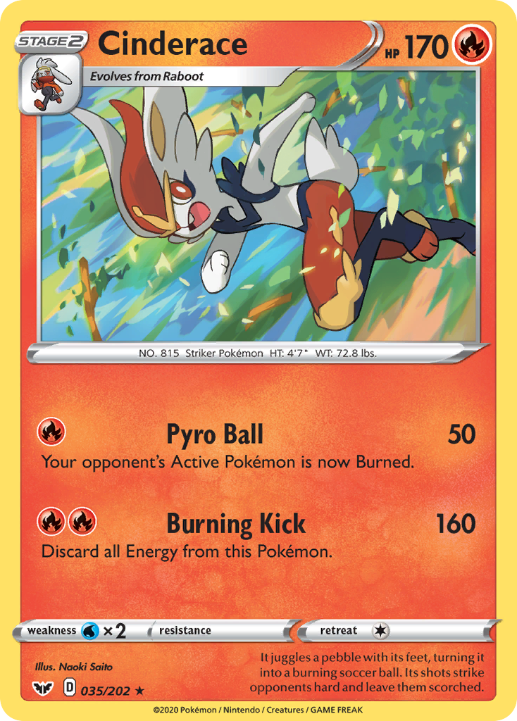 35/202 [SSH] Cinderace - Rare Holo