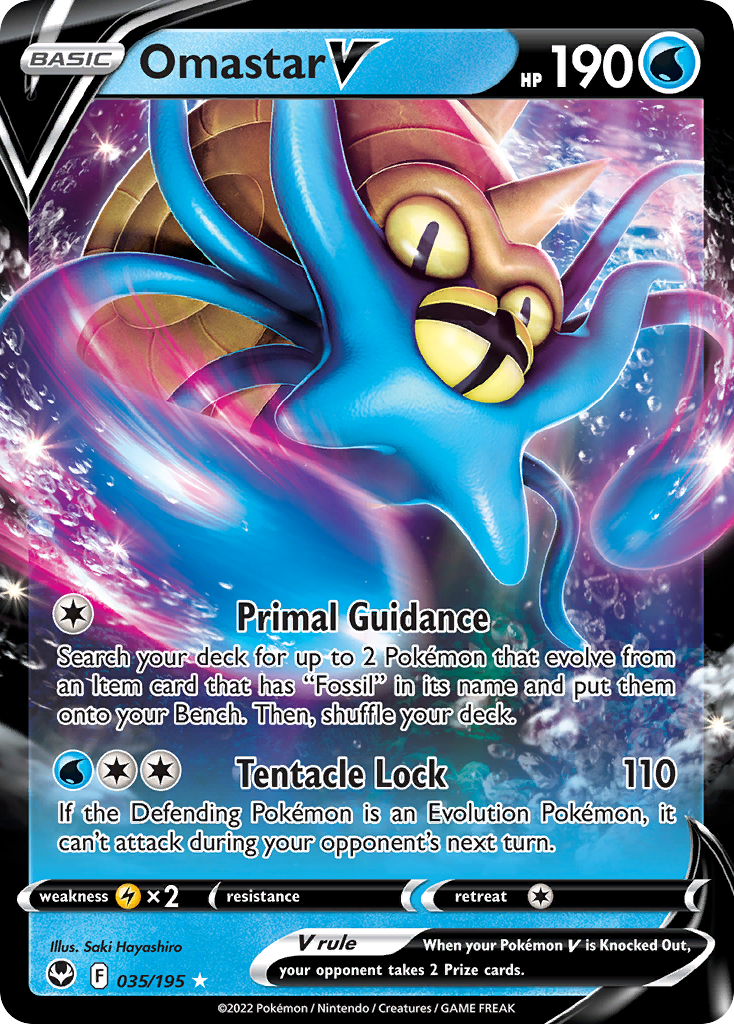 35/195 [SIT] Omastar V - Rare Holo V