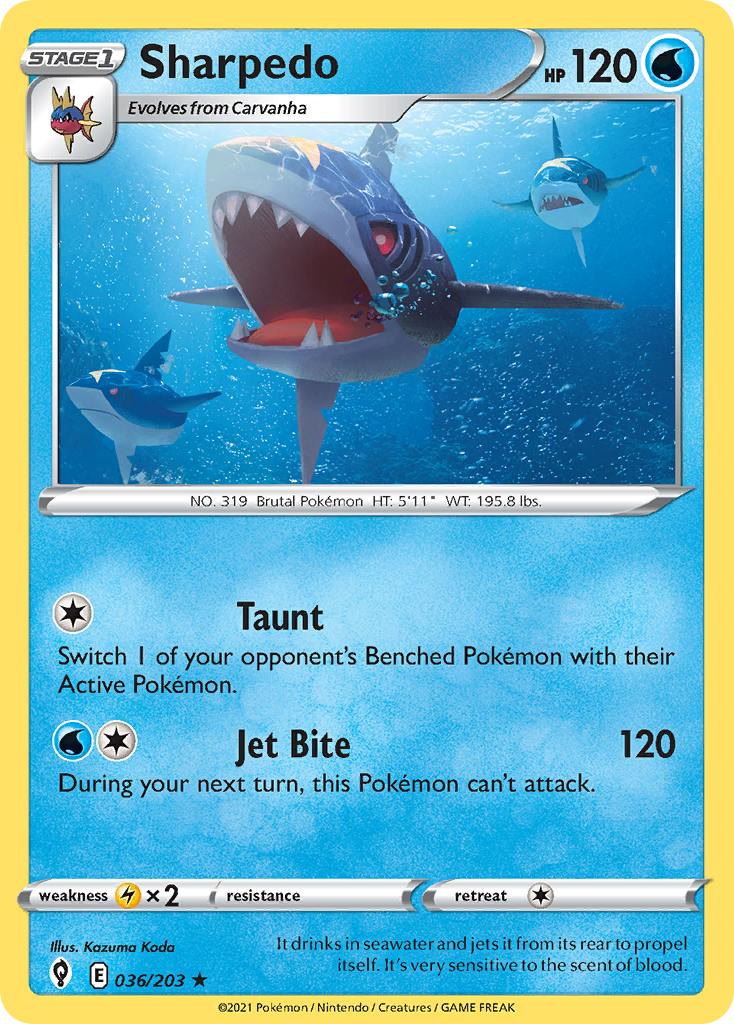 36/203 [EVS] Sharpedo - Rare