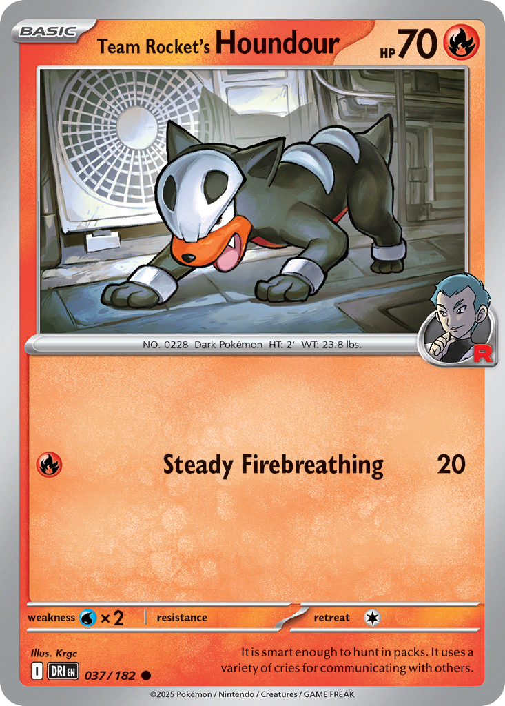 37/182 [DRI] Team Rocket's Houndour - Common