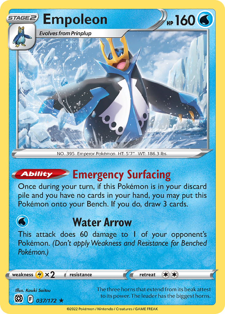37/172 [BRS] Empoleon - Rare Holo