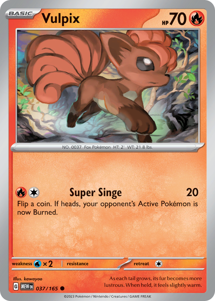 37/165 [SV3PT5] Vulpix - Common