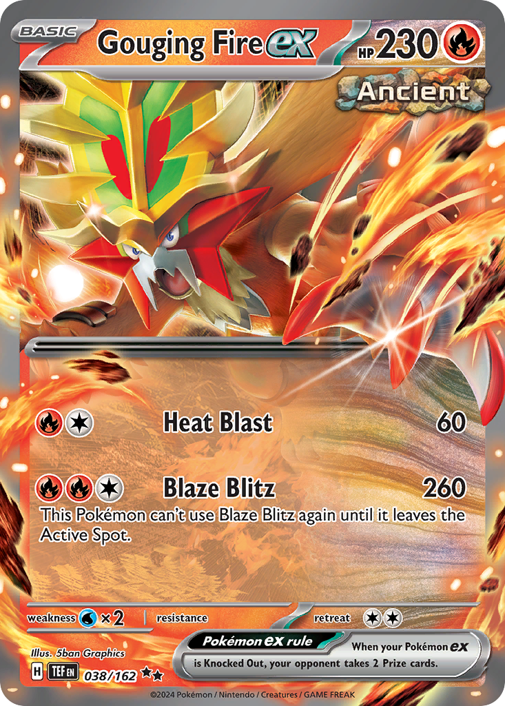 38/162 [TEF] Gouging Fire ex - Double Rare