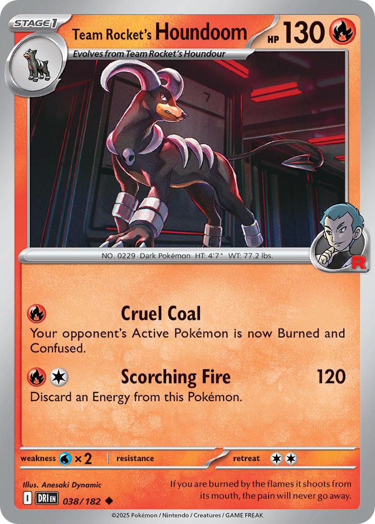 38/182 [DRI] Team Rocket's Houndoom - Uncommon