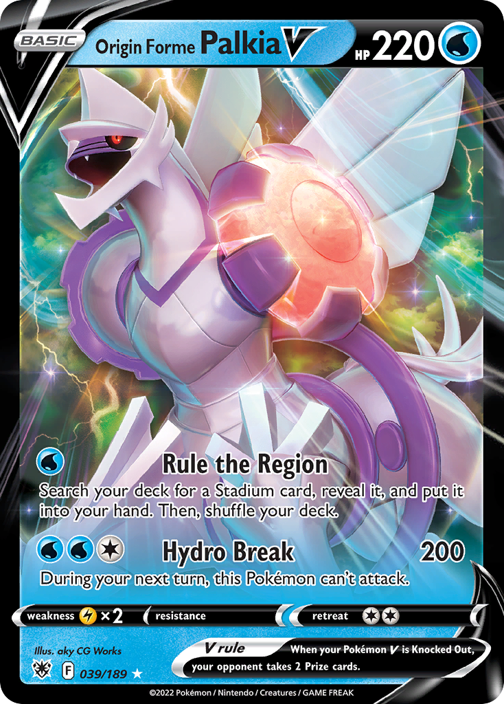39/189 [ASR] Origin Forme Palkia V - Rare Holo V