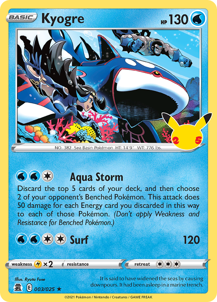 3/25 [CEL] Kyogre - Rare