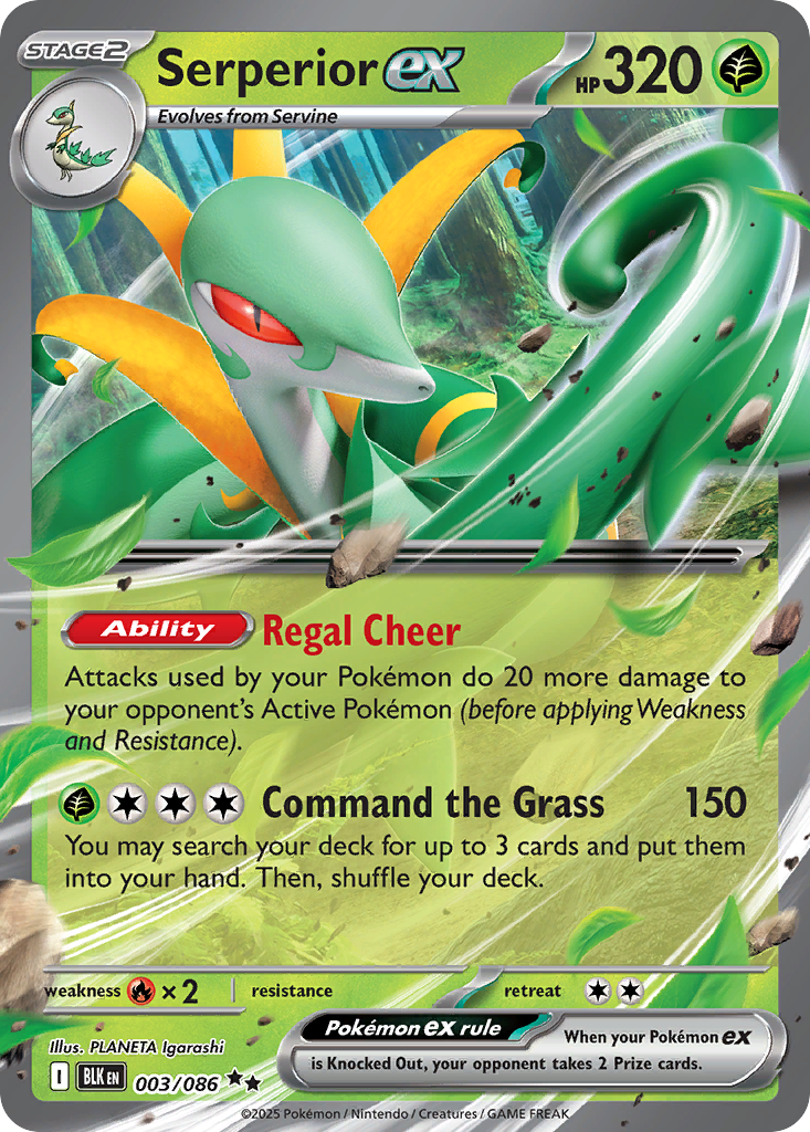 3/86 [BLK] Serperior ex - Double Rare