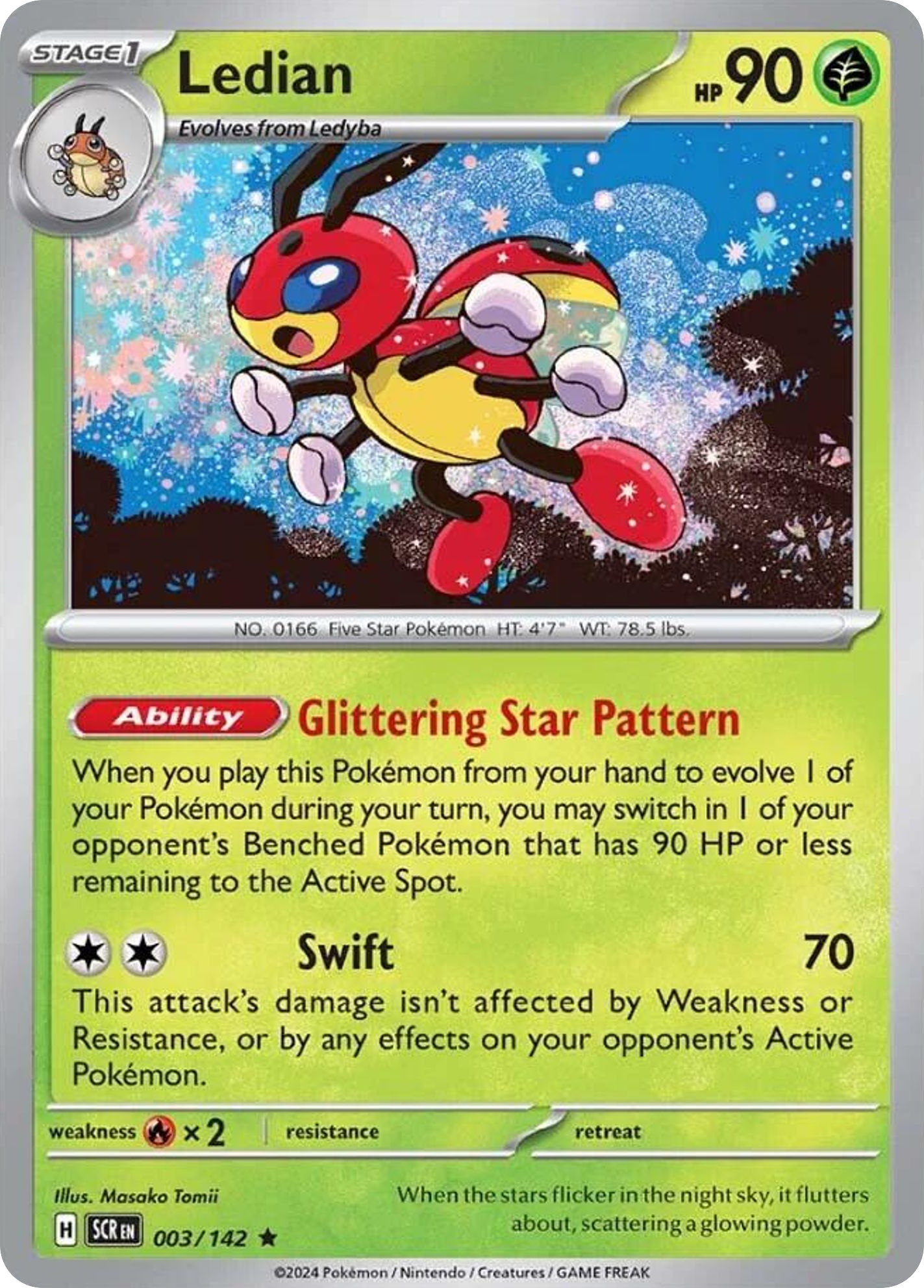 3/142 [SCR] Ledian - Rare