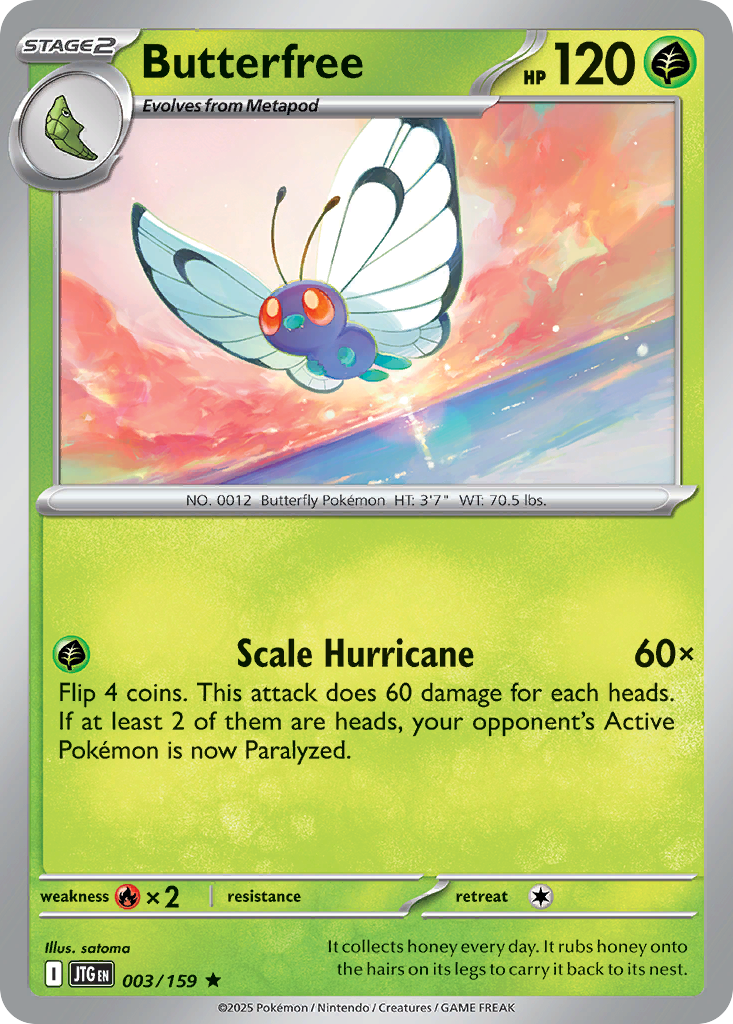 3/159 [JTG] Butterfree - Rare