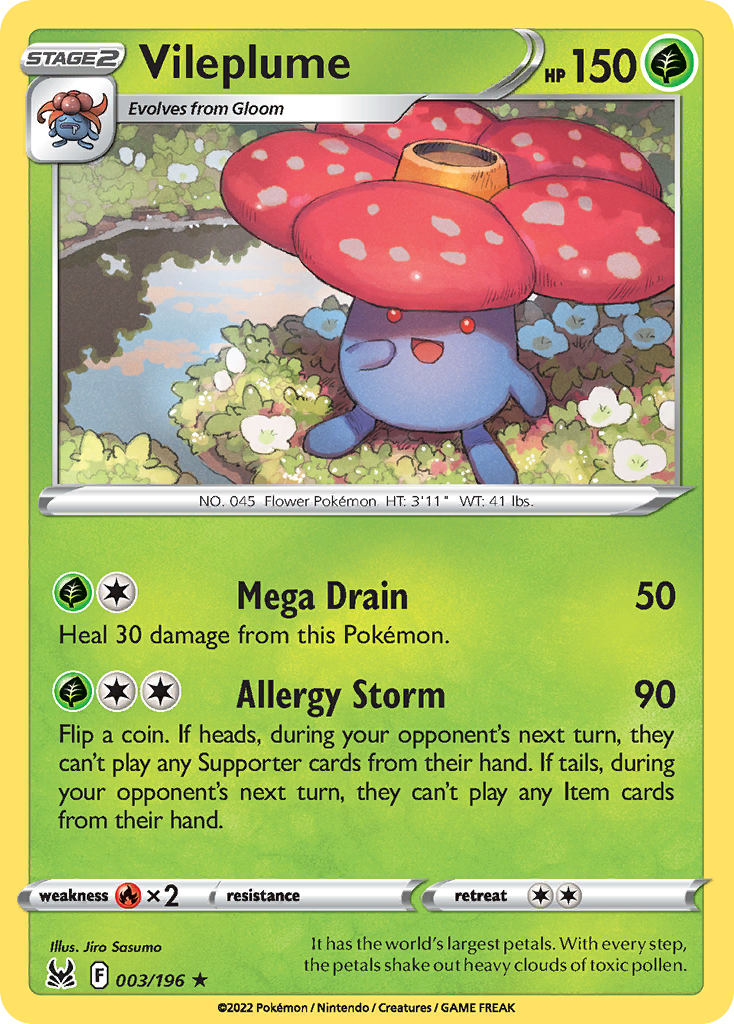 3/196 [LOR] Vileplume - Rare Holo