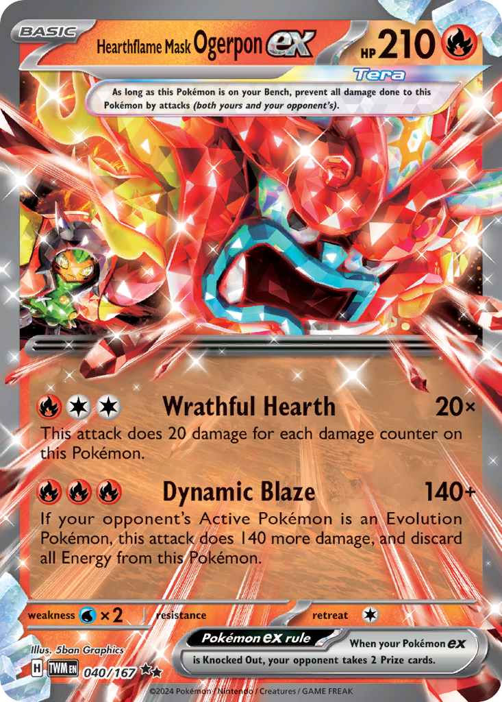 40/167 [TWM] Hearthflame Mask Ogerpon ex - Double Rare