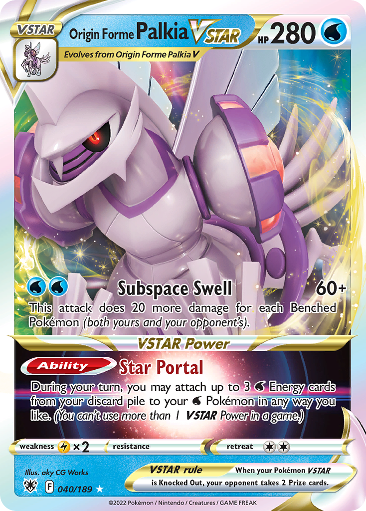 40/189 [ASR] Origin Forme Palkia VSTAR - Rare Holo VSTAR