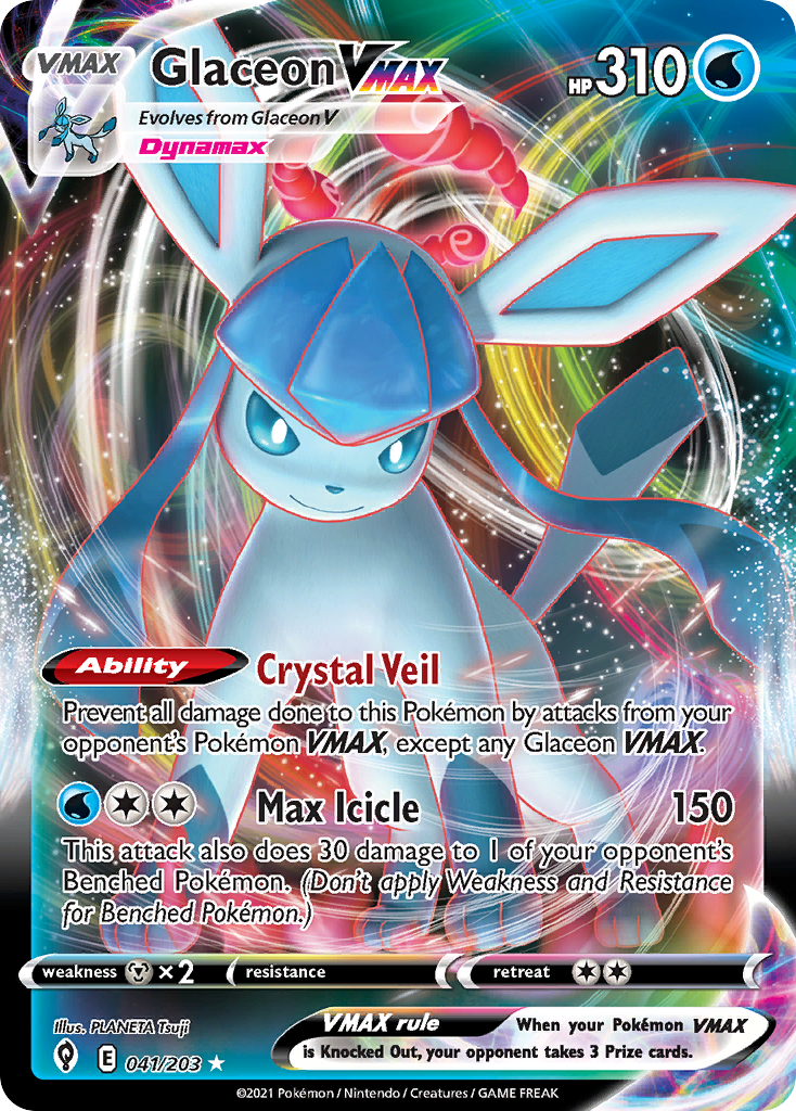 41/203 [EVS] Glaceon VMAX - Rare Holo VMAX