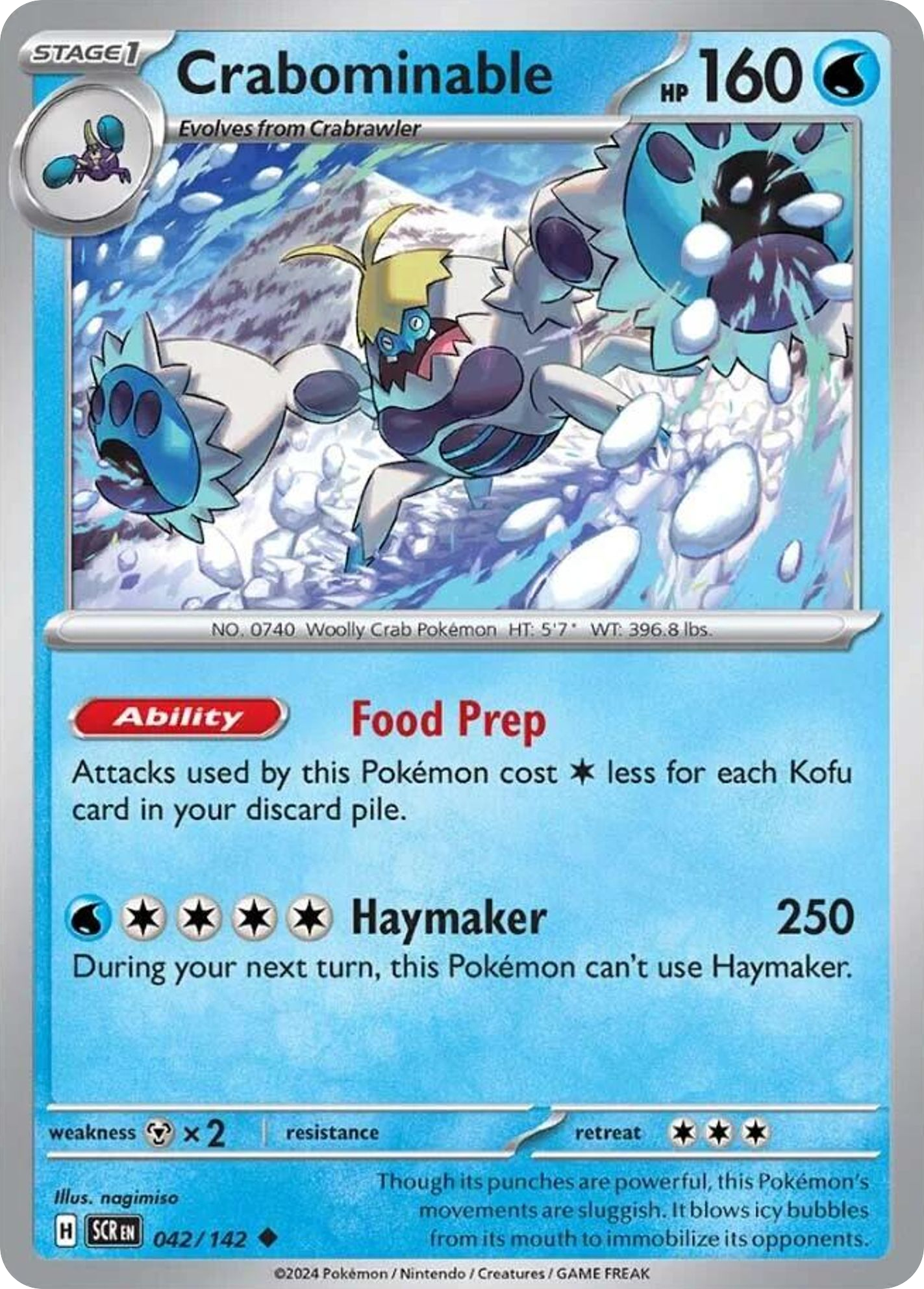 42/142 [SCR] Crabominable - Uncommon