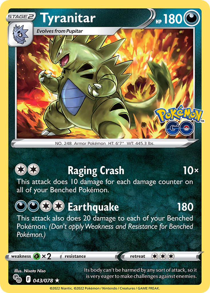 43/78 [PGO] Tyranitar - Rare Holo