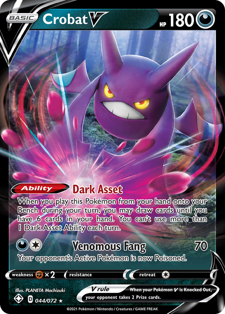 44/72 [SHF] Crobat V - Rare Holo V