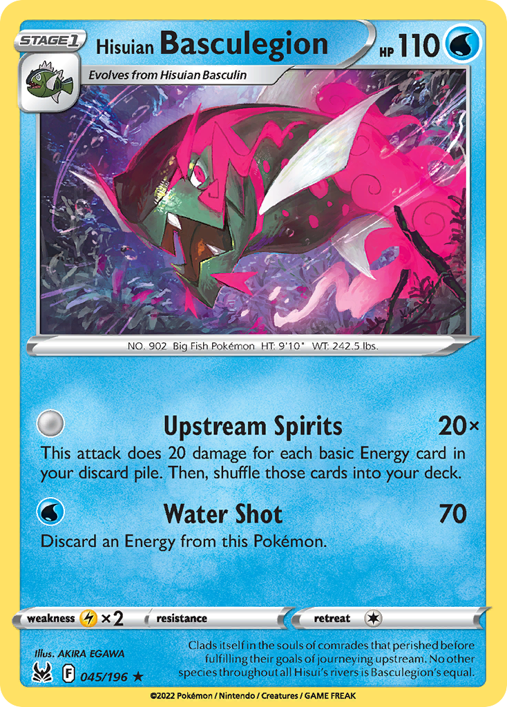 45/196 [LOR] Hisuian Basculegion - Rare Holo