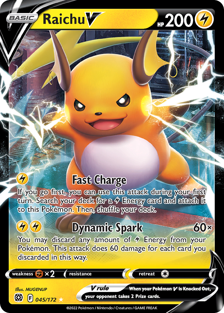 45/172 [BRS] Raichu V - Rare Holo V